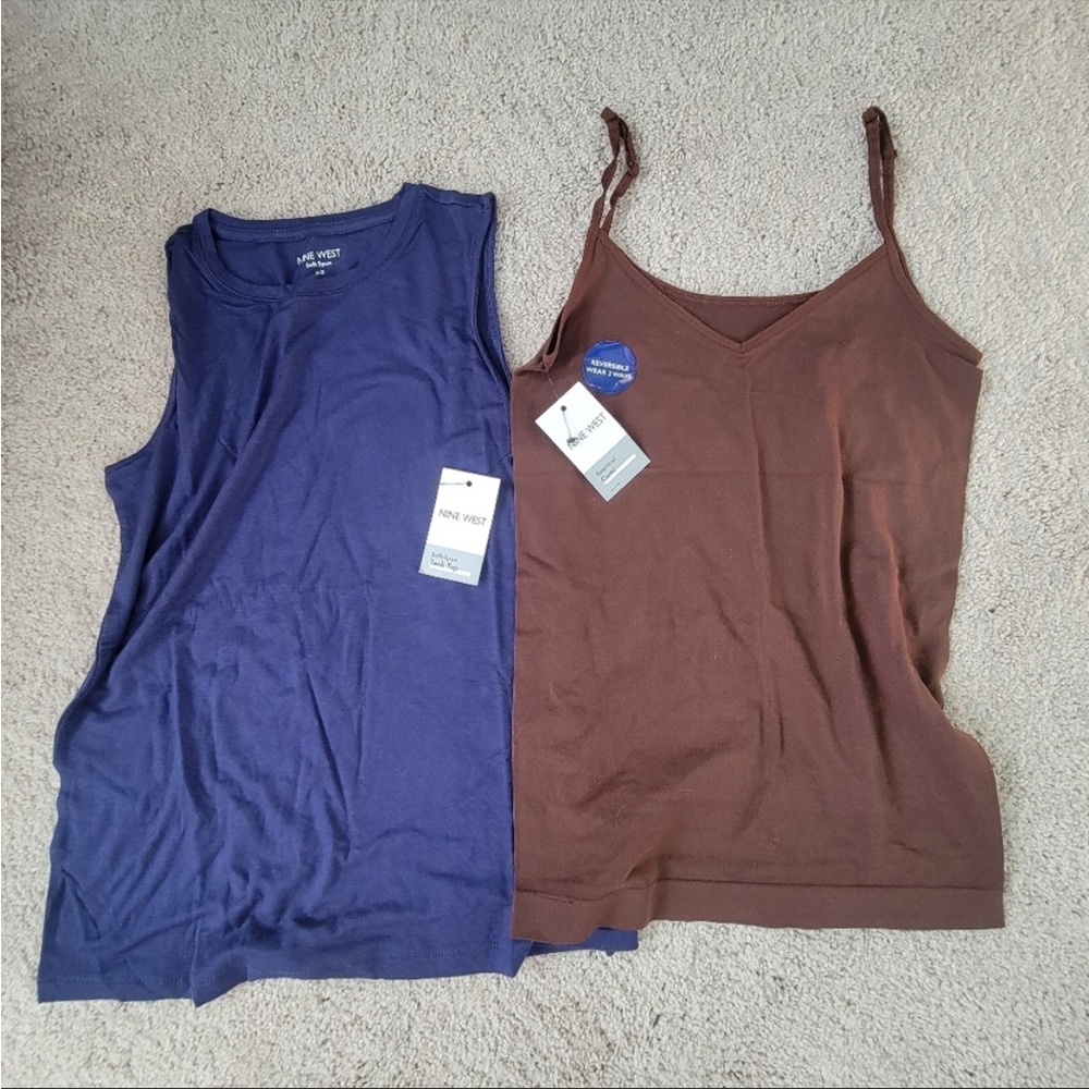 2 Nine West Soft Spun Tank Tops